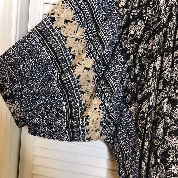 RACHEL Rachel Roy Womens Boho Top Size‎ M Dolman Sleeve Crochet Lace Oversized - Picture 9 of 12